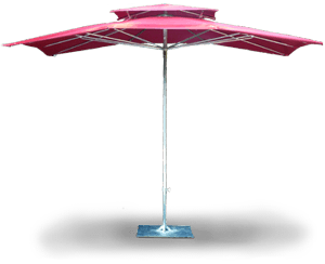 parasol terrasse rouge